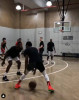 坎特、兰德尔等多名NBA球员一同进行了一场实战训练。
